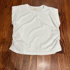 Madewell White Cap Sleeve Tee